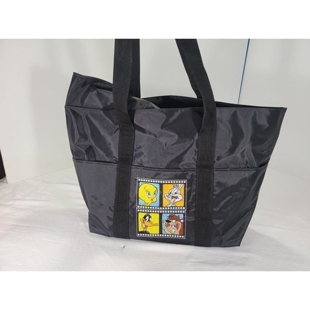 Vintage 90s Looney Tunes Bugs Bunny‎ Taz Daffy Duck Tweety Bird Handled Tote Bag